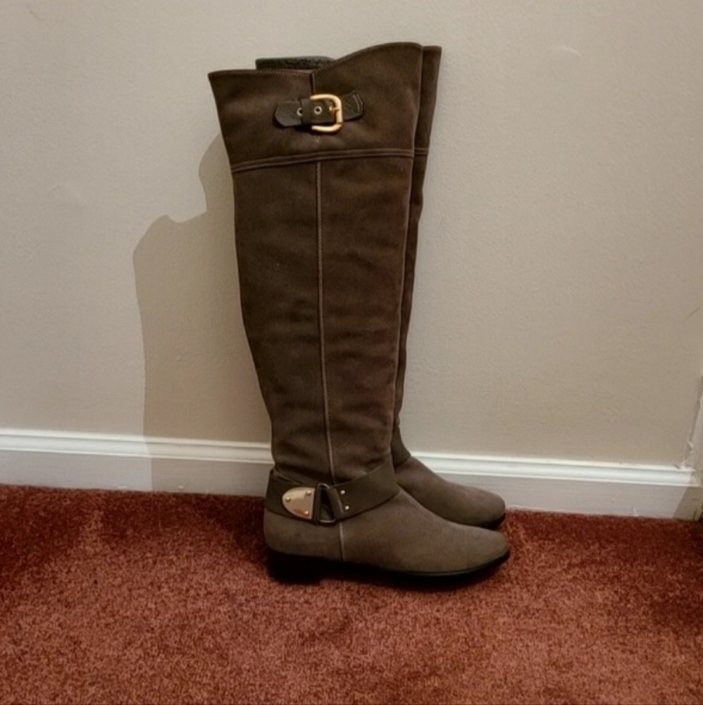 Napoleoni Knee High Suede Boots